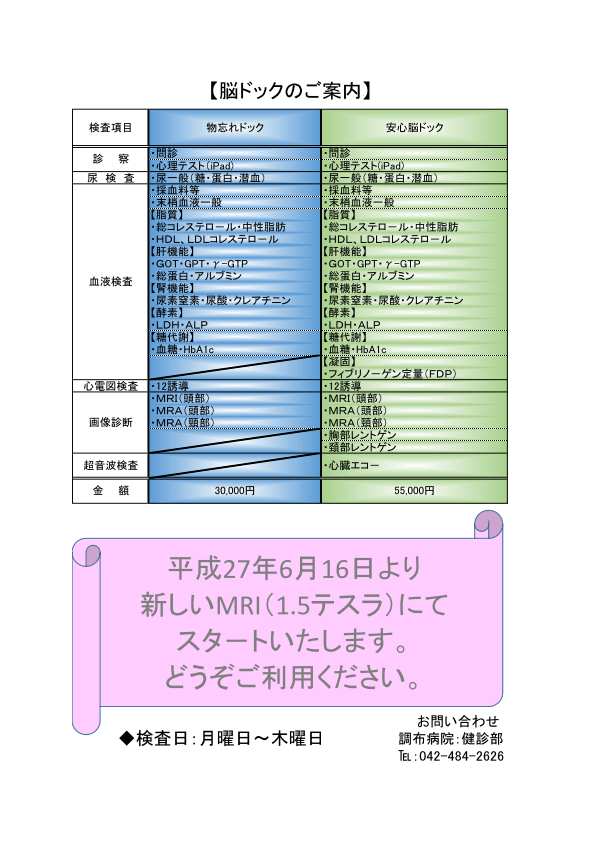 脳ドック